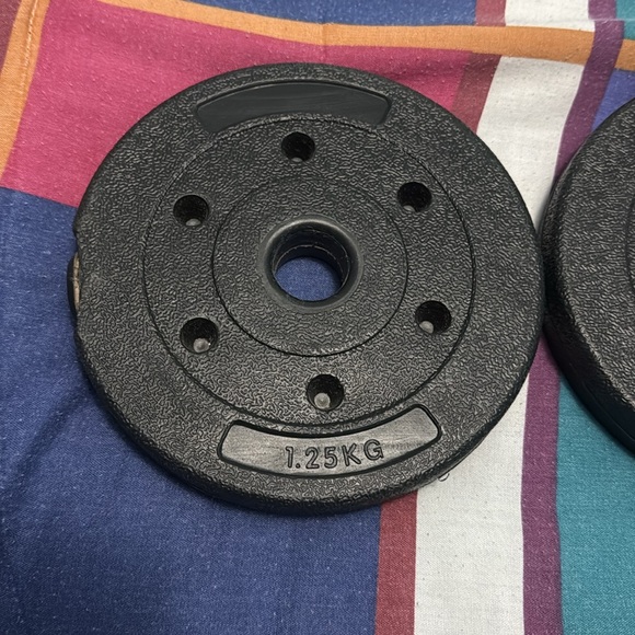 2 1.25kg/2.7lb Weight Plate Disks For Barbell / Dumbbells - Picture 3 of 5